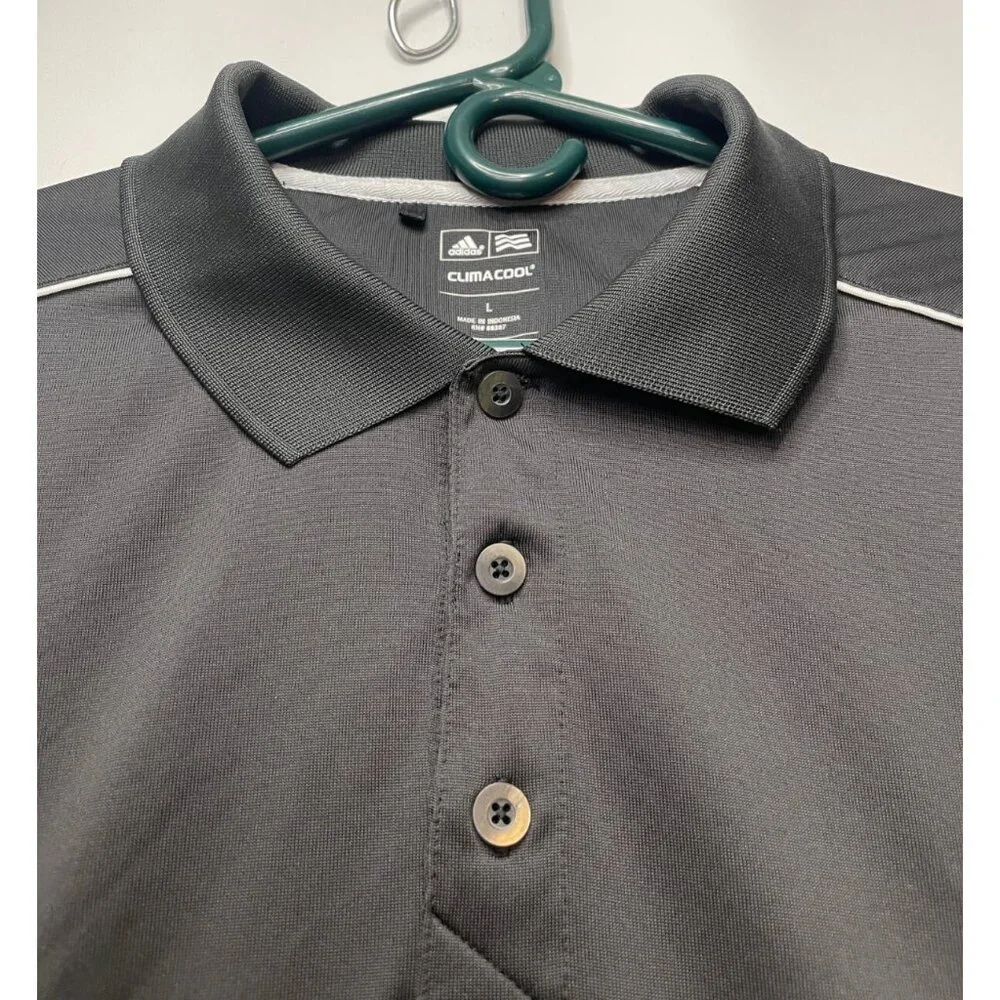 Adidas Golf polo shirt mens large climacool short sleeve 2013 Caan black